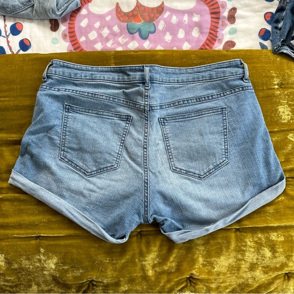 Two Pairs of Light Wash Jean Shorts - Picture 8 of 8